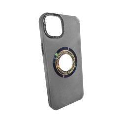 Capa de Silicone com Diamond Designe para Apple iPhone 15 Plus Preto Capa de Silicone com Diamond Designe para Apple iPhone 15 Plus Preto